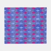 Moderne diamantprinter, kobalt blauw fleece deken (Voorkant (Horizontaal))