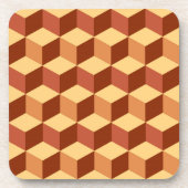 Moderne diamantrooster - bruin, roest en bruin drankjes onderzetter (Voorkant)