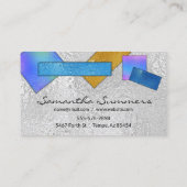 Moderne, dichroomkleurige, witte kleur visitekaartje (Achterkant)