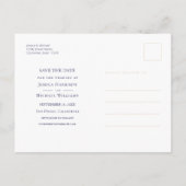 Moderne diepblauw agate van de Waterverf sparen de Uitnodiging Briefkaart (Achterkant)