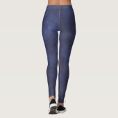 Moderne Diepe Blauwe Bokeh Leggings (Achterkant)