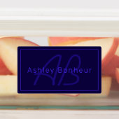 Moderne diepe Paarse kleuren | Naam kool en monogr Labels (Aangebracht)