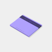 Moderne diepe Paarse kleuren | Naam kool en monogr Post-it® Notes (Schuin)