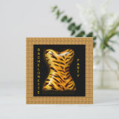 MODERNE DIERAFDRUKBACHELORETTE PARTIJINVITATIE KAART (Staand voorkant)