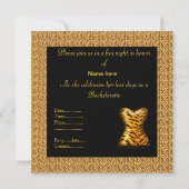 MODERNE DIERAFDRUKBACHELORETTE PARTIJINVITATIE KAART (Achterkant)