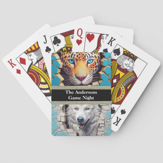 Moderne dieren  pokerkaarten (Achterkant)
