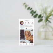 Moderne dierenarts Dierenarts Instagram Wit Visitekaartje (Staand voorkant)