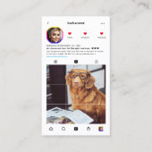 Moderne dierenarts Dierenarts Instagram Wit Visitekaartje (Voorkant)