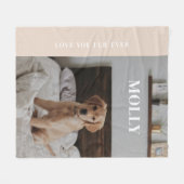 Moderne  dierenfoto 'Love you Fur-ever' Fleece Deken (Voorkant (Horizontaal))