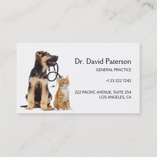 Moderne Dierenkliniek Visitekaartje (Voorkant)