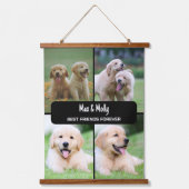 Moderne Dierenliefhebber Beste Vrienden Voor Eeuwi Hangend Wandkleed (Voorkant)