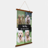 Moderne Dierenliefhebber Beste Vrienden Voor Eeuwi Hangend Wandkleed (Gebogen)