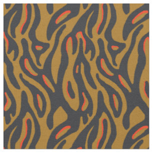 Moderne dierenprint Abstracte golvende lijnen brui Stof