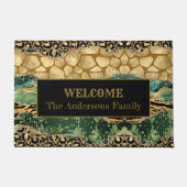 Moderne Dierenprint Agaat Welkom Familienaam Deurmat (Voorkant)