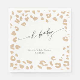 Moderne Dierenprint Oh Baby Gender Neutral Shower Servet