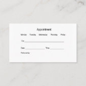 Moderne diergeneeskundige benoeming visitekaartje (Achterkant)