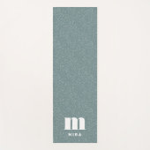 Moderne dierlijke afdruk blauwgroen op maat yogamat (Voorkant)