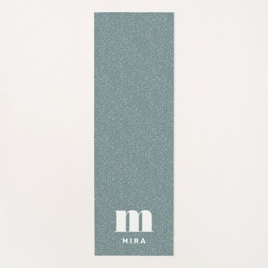 Moderne dierlijke afdruk blauwgroen op maat yogamat (Voorkant)