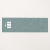 Moderne dierlijke afdruk blauwgroen op maat yogamat (Voorkant (horizontaal))