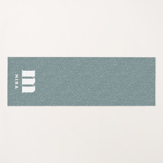 Moderne dierlijke afdruk blauwgroen op maat yogamat (Voorkant (horizontaal))