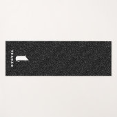 Moderne dierlijke afdruk zwart-wit op maat yogamat (Voorkant (horizontaal))