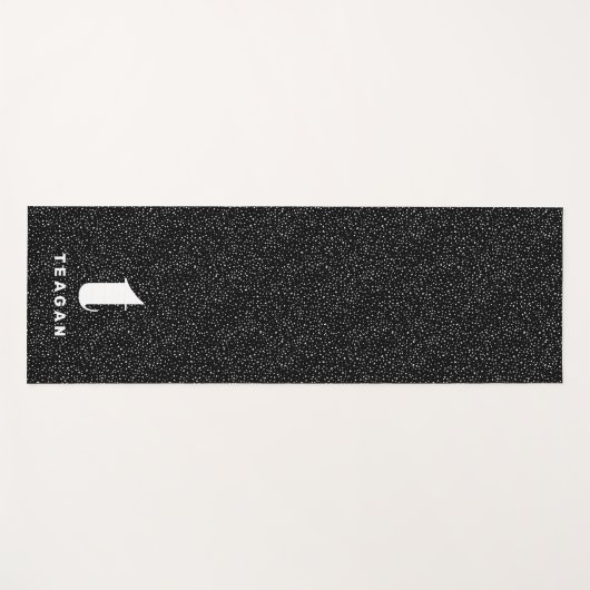 Moderne dierlijke afdruk zwart-wit op maat yogamat (Voorkant (horizontaal))