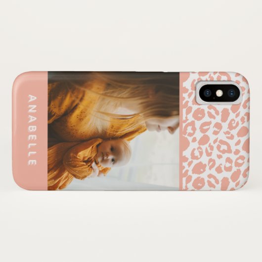 Moderne dierlijke luipaard print foto Case-Mate iPhone case (Achterkant (horizontaal))