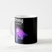 Moderne dierlijke wolf koffiemok (Voorkant links)