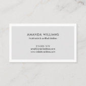 Moderne diëtist voedingsdeskundige foto's raster c visitekaartje (Achterkant)