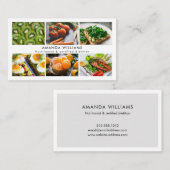 Moderne diëtist voedingsdeskundige foto's raster c visitekaartje (Voorkant / Achterkant)