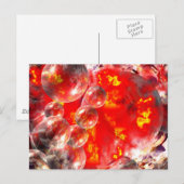 Moderne digitale Abstracte ballen & Vuur Briefkaart (Voorkant / Achterkant)