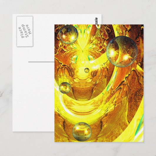 Moderne digitale Abstracte omgevingen Briefkaart (Voorkant / Achterkant)