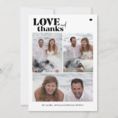 Moderne digitale afdrukbare trouwfoto dank u kaart (Voorkant)
