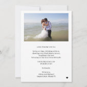Moderne digitale afdrukbare trouwfoto dank u kaart (Achterkant)