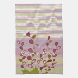 Moderne digitale bloemen theedoek