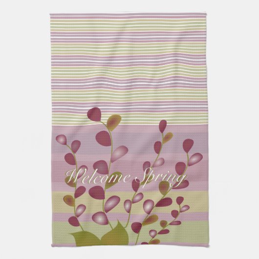 Moderne digitale bloemen theedoek (Verticaal)