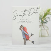 Moderne digitale bruiloft Save the Date Sjabloon (Staand voorkant)