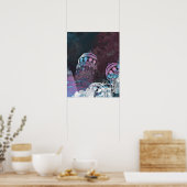Moderne digitale grafische roze towerontwerpen poster (Keuken)