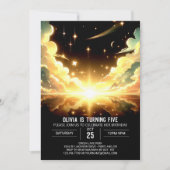 Moderne Digitale Hemelse Verjaardag in de Ruimte Kaart (Voorkant)