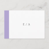 Moderne digitale lavender Paarse QR-code bruiloft RSVP Kaartje (Achterkant)