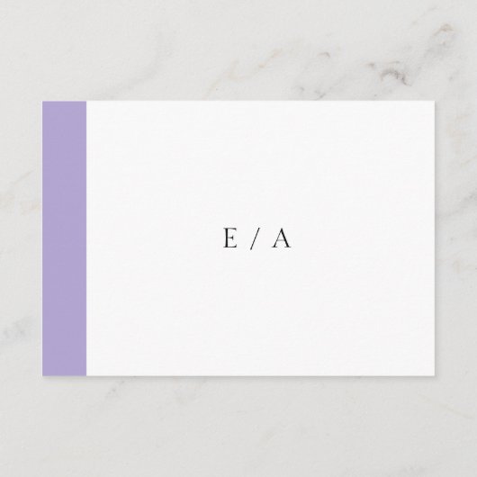 Moderne digitale lavender Paarse QR-code bruiloft RSVP Kaartje (Achterkant)