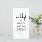 Moderne Digitale Meisje Baby Borrel Mobieltje eVit Aankondiging (Staand voorkant)