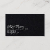 Moderne digitale minimalistische zwarte kraft visitekaartje (Achterkant)