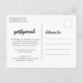 Moderne, dik script foto Weddenschap Aankondigingskaart (Achterkant)