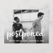 Moderne, dik script foto Weddenschap Aankondigingskaart (Voorkant)