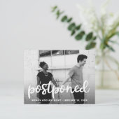 Moderne, dik script foto Weddenschap Aankondigingskaart (Staand voorkant)