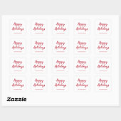 Moderne dikke rode script fijne feestdagen Kerstmi Vierkante Sticker (Vel)