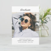 Moderne diner voor zwart-wit afstuderen kaart (Staand voorkant)