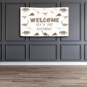 Moderne Dinosaur Party Banner (gepersonaliseerd)