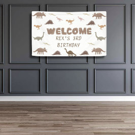 Moderne Dinosaur Party Banner (gepersonaliseerd)